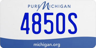 MI license plate 4850S