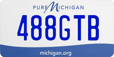 MI license plate 488GTB