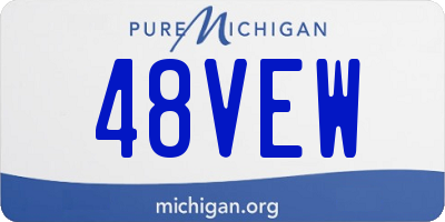 MI license plate 48VEW