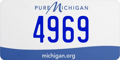 MI license plate 4969