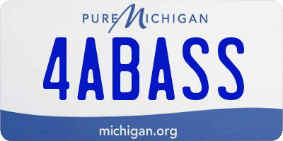 MI license plate 4ABASS