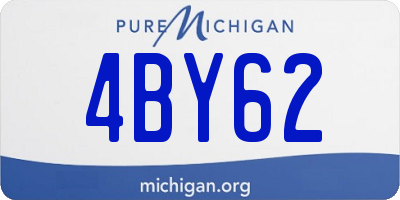 MI license plate 4BY62