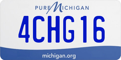 MI license plate 4CHG16