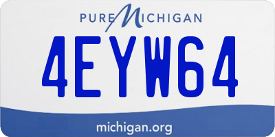 MI license plate 4EYW64