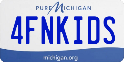 MI license plate 4FNKIDS