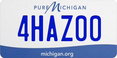 MI license plate 4HAZ00