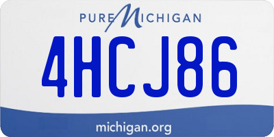 MI license plate 4HCJ86