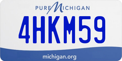 MI license plate 4HKM59