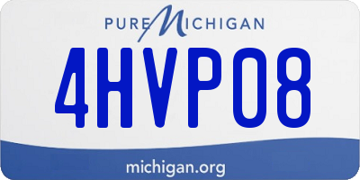 MI license plate 4HVP08