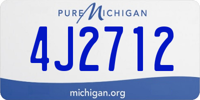 MI license plate 4J2712