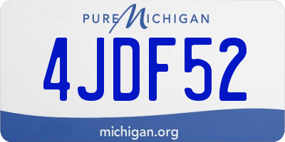 MI license plate 4JDF52