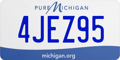 MI license plate 4JEZ95