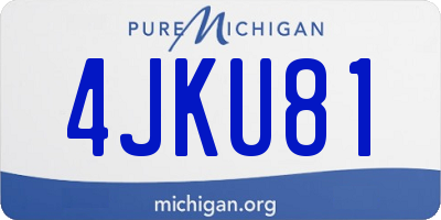 MI license plate 4JKU81