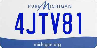 MI license plate 4JTV81