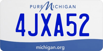 MI license plate 4JXA52