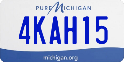 MI license plate 4KAH15