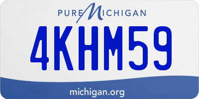 MI license plate 4KHM59