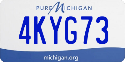 MI license plate 4KYG73