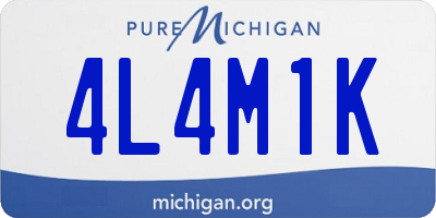 MI license plate 4L4M1K