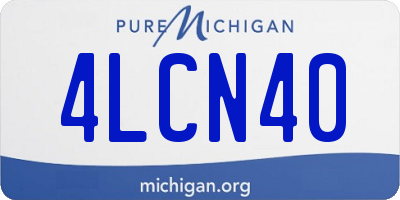 MI license plate 4LCN40