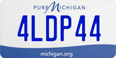 MI license plate 4LDP44