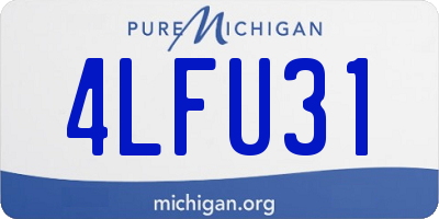 MI license plate 4LFU31