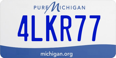 MI license plate 4LKR77