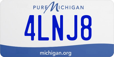 MI license plate 4LNJ8