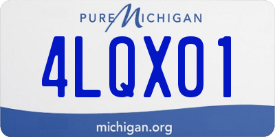 MI license plate 4LQX01