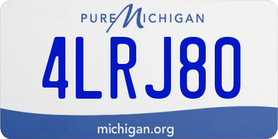 MI license plate 4LRJ80