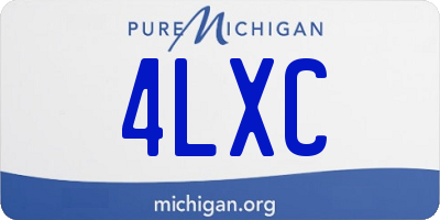 MI license plate 4LXC