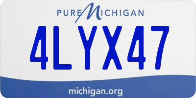 MI license plate 4LYX47