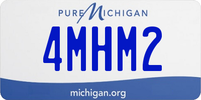 MI license plate 4MHM2