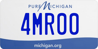 MI license plate 4MR00