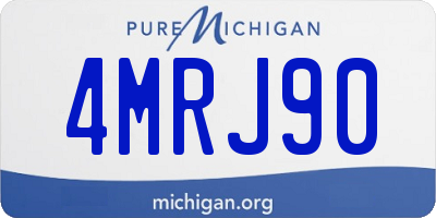 MI license plate 4MRJ90