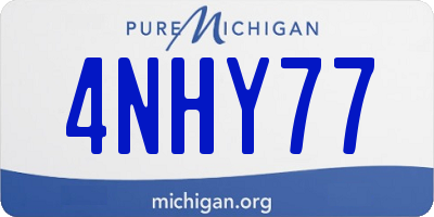 MI license plate 4NHY77