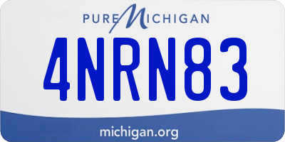 MI license plate 4NRN83