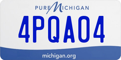 MI license plate 4PQA04