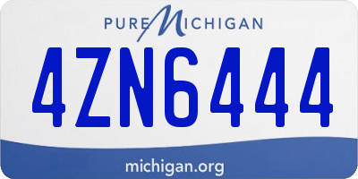 MI license plate 4ZN6444