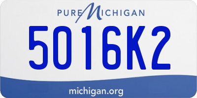 MI license plate 5016K2