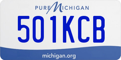 MI license plate 501KCB