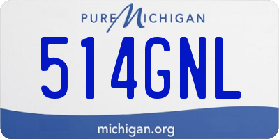 MI license plate 514GNL