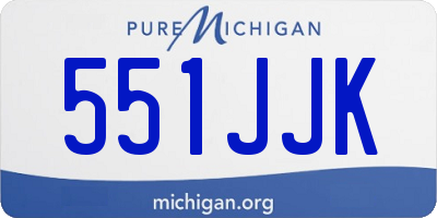 MI license plate 551JJK