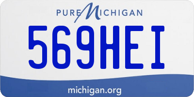 MI license plate 569HEI