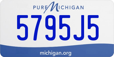 MI license plate 5795J5