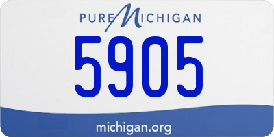 MI license plate 5905