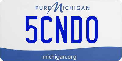 MI license plate 5CNDO