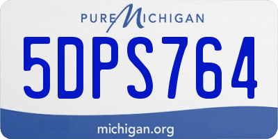 MI license plate 5DPS764