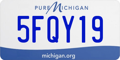 MI license plate 5FQY19