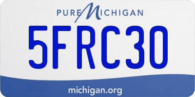 MI license plate 5FRC30